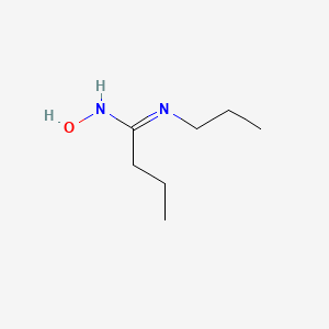 molecular formula C7H16N2O B14531565 Butanimidamide, N-hydroxy-N'-propyl- CAS No. 62626-20-4