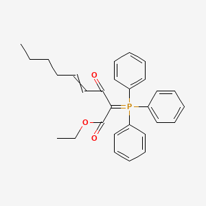 Ethyl 3-oxo-2-(triphenyl-lambda~5~-phosphanylidene)non-4-enoate