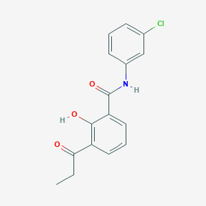 N-(3-Chlorophenyl)-2-hydroxy-3-propanoylbenzamide