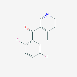 molecular formula C13H9F2NO B1453161 3-(2,5-Difluorobenzoyl)-4-methylpyridine CAS No. 1187168-40-6