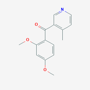 molecular formula C15H15NO3 B1453163 3-(2,4-Dimethoxybenzoyl)-4-methylpyridine CAS No. 1187164-14-2