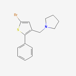 1-[(5-Bromo-2-phenylthiophen-3-yl)methyl]pyrrolidine