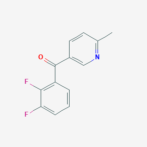 molecular formula C13H9F2NO B1453164 5-(2,3-Difluorobenzoyl)-2-methylpyridine CAS No. 1187164-84-6