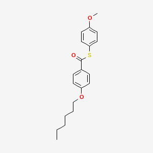 S-(4-Methoxyphenyl) 4-(hexyloxy)benzene-1-carbothioate