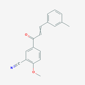 2-Methoxy-5-[3-(3-methylphenyl)acryloyl]benzonitrile