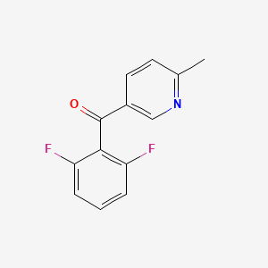 molecular formula C13H9F2NO B1453167 5-(2,6-二氟苯甲酰)-2-甲基吡啶 CAS No. 1187171-14-7