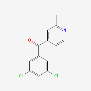 molecular formula C13H9Cl2NO B1453168 4-(3,5-Dichlorobenzoyl)-2-methylpyridine CAS No. 1187165-30-5