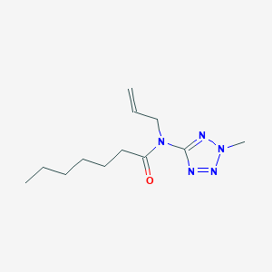 N-(2-Methyl-2H-tetrazol-5-yl)-N-(prop-2-en-1-yl)heptanamide