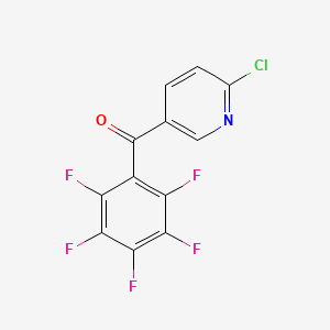 molecular formula C12H3ClF5NO B1453170 2-Chloro-5-(pentafluorobenzoyl)pyridine CAS No. 1187165-90-7