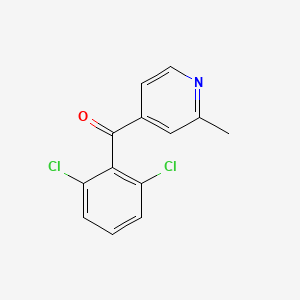 molecular formula C13H9Cl2NO B1453173 4-(2,6-二氯苯甲酰)-2-甲基吡啶 CAS No. 1187169-53-4
