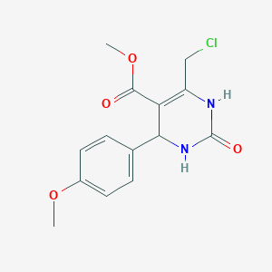 molecular formula C14H15ClN2O4 B1453175 Methyl 6-(chloromethyl)-4-(4-methoxyphenyl)-2-oxo-1,2,3,4-tetrahydropyrimidine-5-carboxylate CAS No. 1260904-42-4