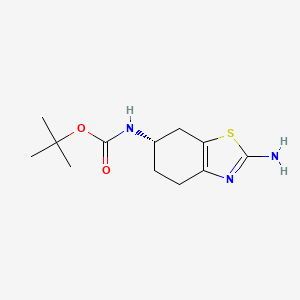 molecular formula C12H19N3O2S B1453176 tert-butyl N-[(6S)-2-amino-4,5,6,7-tetrahydro-1,3-benzothiazol-6-yl]carbamate CAS No. 1038555-08-6