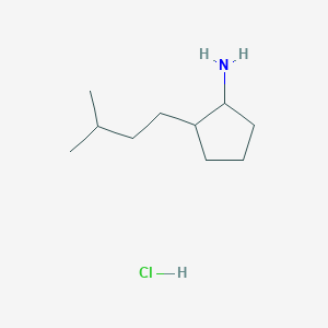 molecular formula C10H22ClN B1453178 2-(3-Methylbutyl)cyclopentan-1-amine hydrochloride CAS No. 1251925-20-8