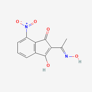 3-hydroxy-2-[(E)-N-hydroxy-C-methylcarbonimidoyl]-7-nitroinden-1-one