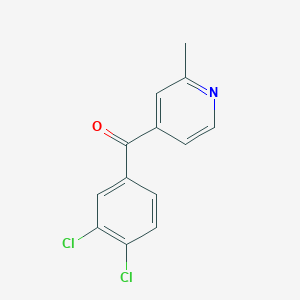 molecular formula C13H9Cl2NO B1453179 4-(3,4-Dichlorobenzoyl)-2-methylpyridine CAS No. 1187165-37-2