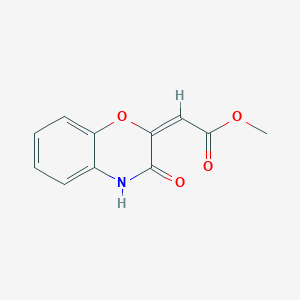 molecular formula C11H9NO4 B1453181 methyl (2E)-(3-oxo-3,4-dihydro-2H-1,4-benzoxazin-2-ylidene)acetate CAS No. 106660-13-3