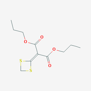 Dipropyl (1,3-dithietan-2-ylidene)propanedioate