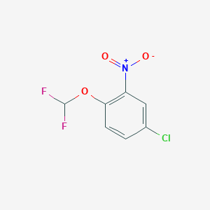molecular formula C7H4ClF2NO3 B1453183 4-Chloro-1-(difluoromethoxy)-2-nitrobenzene CAS No. 1245772-39-7
