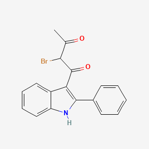 2-Bromo-1-(2-phenyl-1H-indol-3-yl)-1,3-butanedione