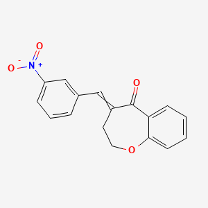 4-[(3-Nitrophenyl)methylidene]-3,4-dihydro-1-benzoxepin-5(2H)-one