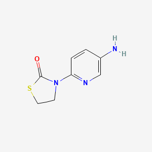 molecular formula C8H9N3OS B1453188 3-(5-Amino-2-pyridinyl)-1,3-thiazolan-2-one CAS No. 1221791-94-1