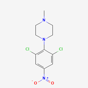 molecular formula C11H13Cl2N3O2 B1453189 1-(2,6-Dichloro-4-nitrophenyl)-4-methylpiperazine CAS No. 1239840-69-7