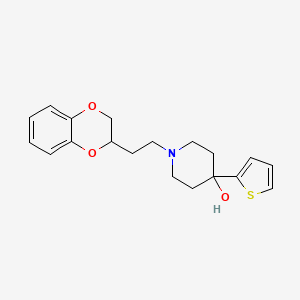 1-[2-(2,3-Dihydro-1,4-benzodioxin-2-yl)ethyl]-4-(thiophen-2-yl)piperidin-4-ol