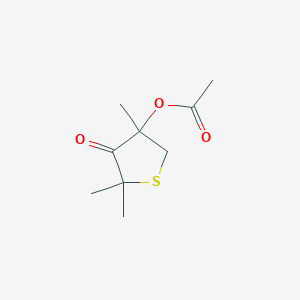 3,5,5-Trimethyl-4-oxothiolan-3-yl acetate