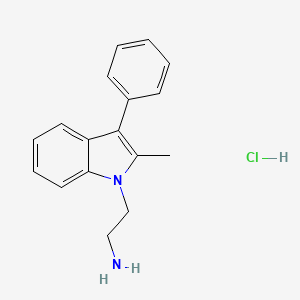 2-(2-Methyl-3-phenylindol-1-yl)ethanamine;hydrochloride