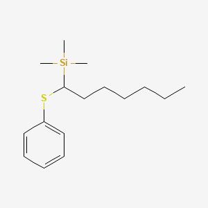 Trimethyl[1-(phenylsulfanyl)heptyl]silane