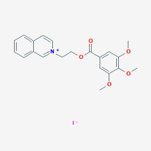 2-{2-[(3,4,5-Trimethoxybenzoyl)oxy]ethyl}isoquinolin-2-ium iodide