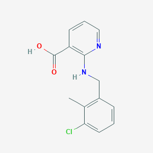 2-{[(3-Chloro-2-methylphenyl)methyl]amino}pyridine-3-carboxylic acid