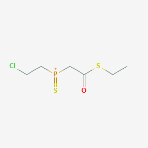 (2-Chloroethyl)[2-(ethylsulfanyl)-2-oxoethyl]sulfanylidenephosphanium