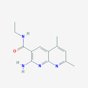 2-Amino-N-ethyl-5,7-dimethyl-1,8-naphthyridine-3-carboxamide