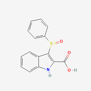 molecular formula C15H11NO3S B1453206 3-(Phenylsulfinyl)-1H-indole-2-carboxylic acid CAS No. 1173740-07-2