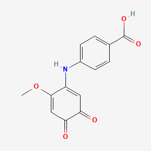 4-[(6-Methoxy-3,4-dioxocyclohexa-1,5-dien-1-yl)amino]benzoic acid