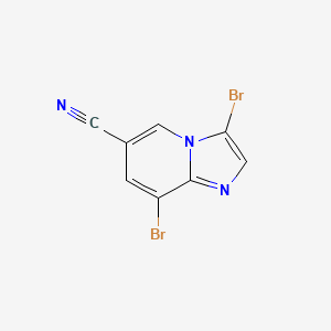 molecular formula C8H3Br2N3 B1453209 3,8-二溴咪唑并[1,2-a]吡啶-6-碳腈 CAS No. 1221792-63-7