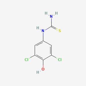 molecular formula C7H6Cl2N2OS B1453210 1-(3,5-二氯-4-羟基苯基)硫脲 CAS No. 1240673-08-8