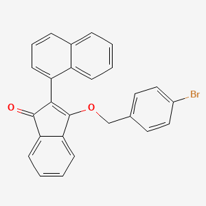 3-[(4-Bromophenyl)methoxy]-2-(naphthalen-1-yl)-1H-inden-1-one