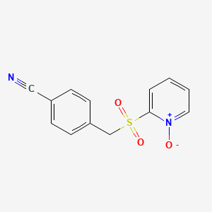 4-[(1-Oxidopyridin-1-ium-2-yl)sulfonylmethyl]benzonitrile