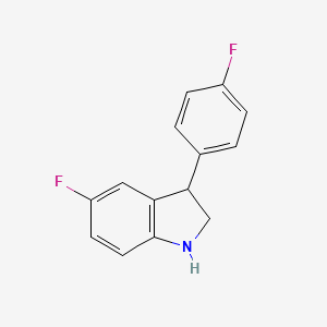 5-Fluoro-3-(4-fluorophenyl)-2,3-dihydro-1H-indole