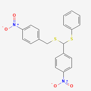 1-Nitro-4-[{[(4-nitrophenyl)methyl]sulfanyl}(phenylsulfanyl)methyl]benzene