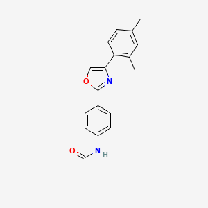 molecular formula C22H24N2O2 B1453215 N-(4-(4-(2,4-dimethylphenyl)oxazol-2-yl)phenyl)pivalamide CAS No. 1029726-05-3