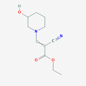 Ethyl 2-cyano-3-(3-hydroxypiperidin-1-yl)prop-2-enoate