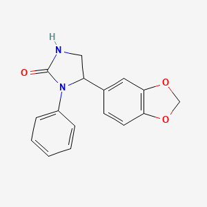 2-Imidazolidinone, 5-(1,3-benzodioxol-5-yl)-1-phenyl-