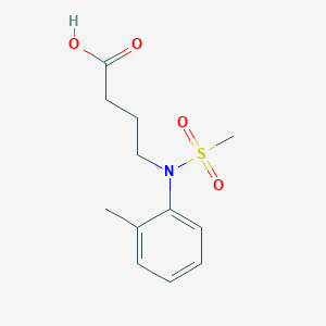 molecular formula C12H17NO4S B1453220 4-[(2-Methylphenyl)(methylsulfonyl)amino]butanoic acid CAS No. 1266514-17-3