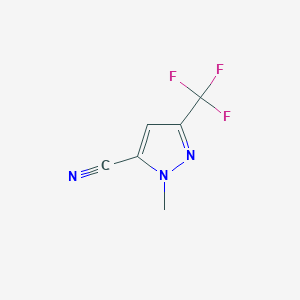 molecular formula C6H4F3N3 B1453221 1-甲基-3-(三氟甲基)-1H-吡唑-5-腈 CAS No. 1316223-15-0