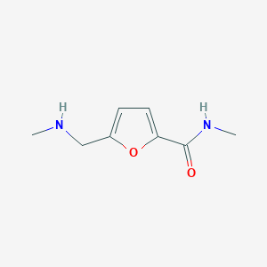 molecular formula C8H12N2O2 B1453228 N-甲基-5-[(甲基氨基)甲基]呋喃-2-甲酰胺 CAS No. 893741-11-2