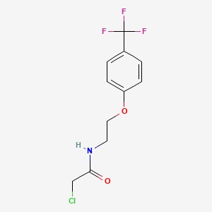 molecular formula C11H11ClF3NO2 B1453229 2-氯-N-{2-[4-(三氟甲基)苯氧基]乙基}乙酰胺 CAS No. 1258640-40-2