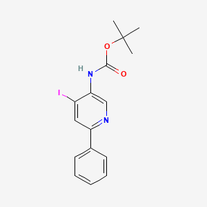 molecular formula C16H17IN2O2 B1453230 叔丁基4-碘-6-苯基吡啶-3-基氨基甲酸酯 CAS No. 941271-13-2